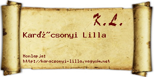 Karácsonyi Lilla névjegykártya
