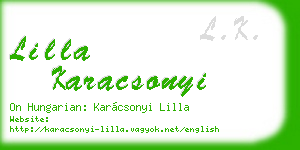 lilla karacsonyi business card