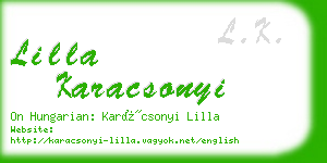 lilla karacsonyi business card